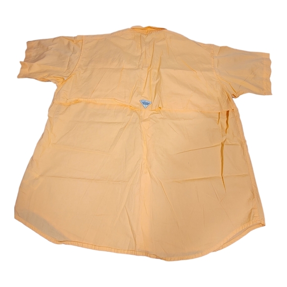 Columbia PFG Short Sleeve Shirt Orange Vented B6 - Picture 2 of 6